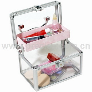 Aluminum Clear Acrylic Beauty Case BB069